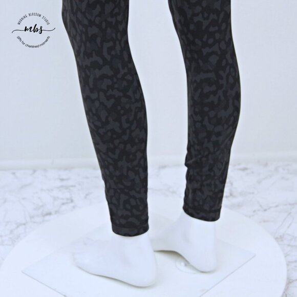 Lululemon Wunder Under Camo High Waist Tight Black Gray Women 6 - Picture 10 of 13